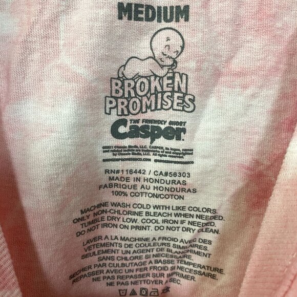 Broken Promises X Casper Do Me Dirty Bubble Bath Pink Tie Dye Long Sleeve T-Shir - Picture 5 of 5